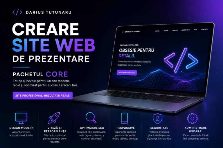 creare site web - pachet CORE